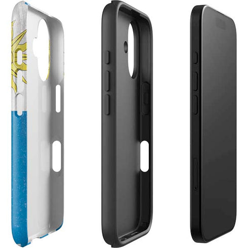 Uraguay Flag Distressed iPhone 16 Plus Impact Case